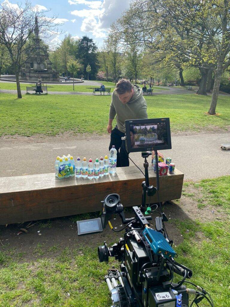 A row of Macb bottles from behind the camera taken by the Denvir Team