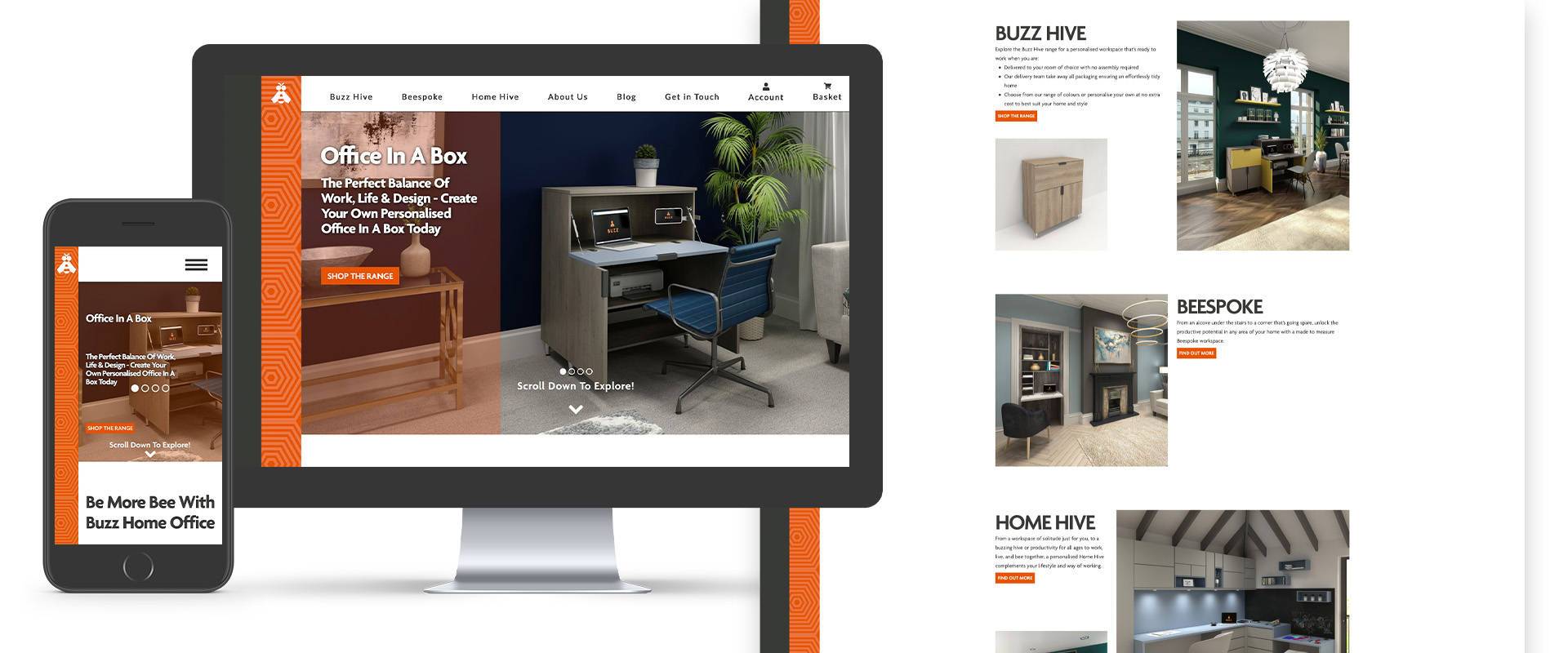 Buzz Home Office website overview