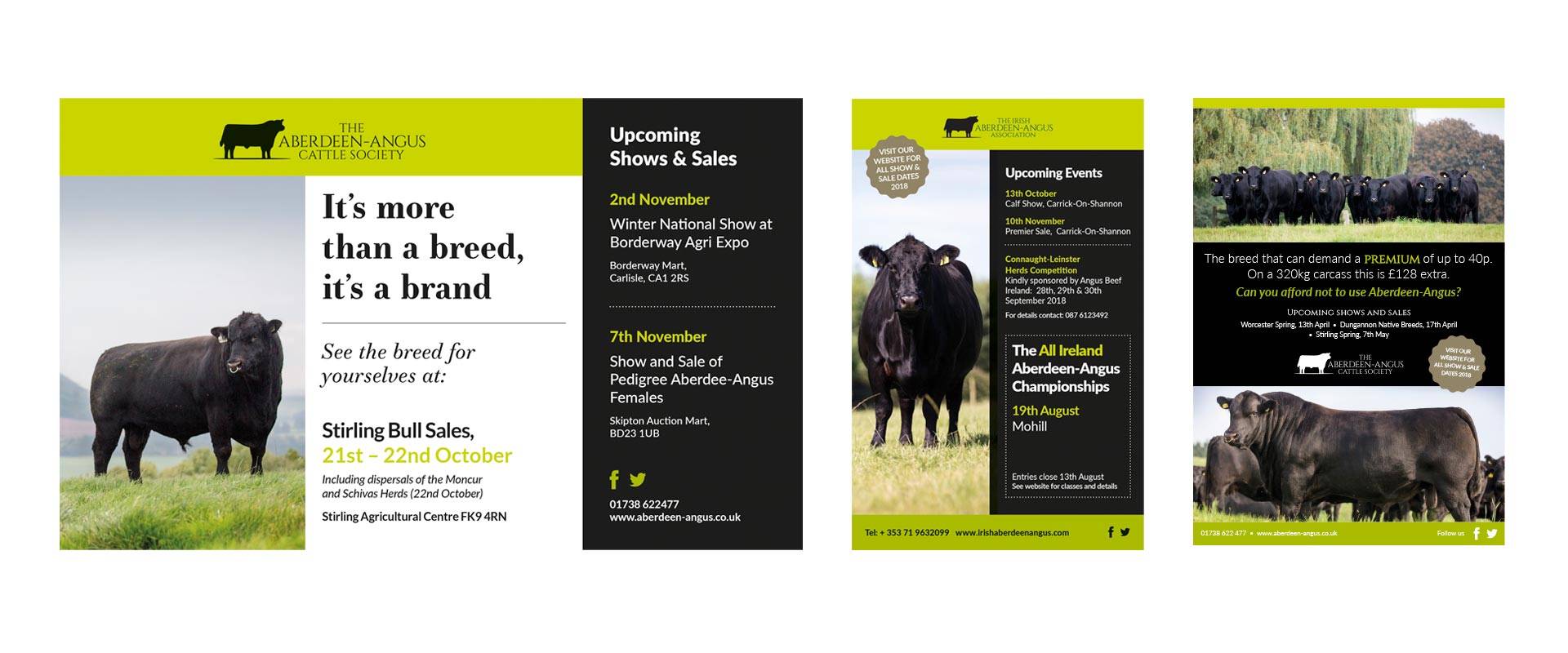 Aberdeen Angus Cattle Society advertising
